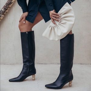 Cult Gaia Black Knee High Lola Boots